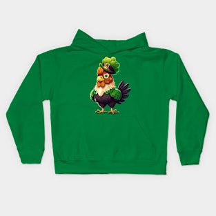 Chicken St. Patrick's Day Kids Hoodie